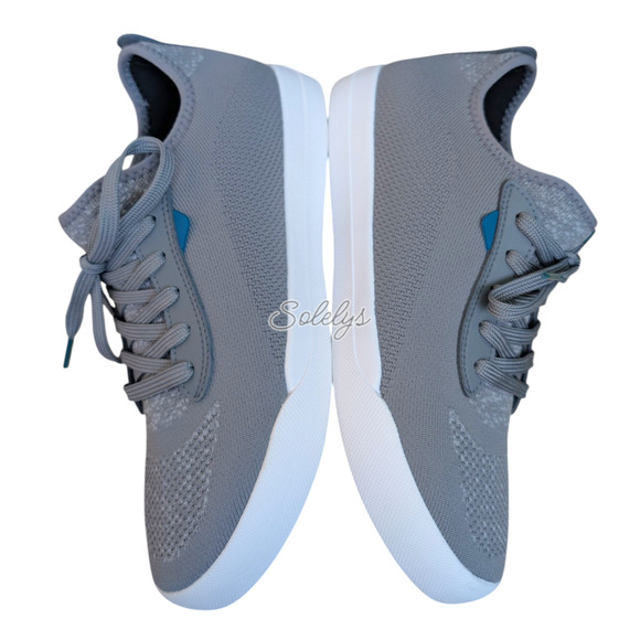 Vessi Weekend Mens 9 Concrete Grey White Waterproof DymaTex Knit Casual Sneaker - Picture 10 of 11